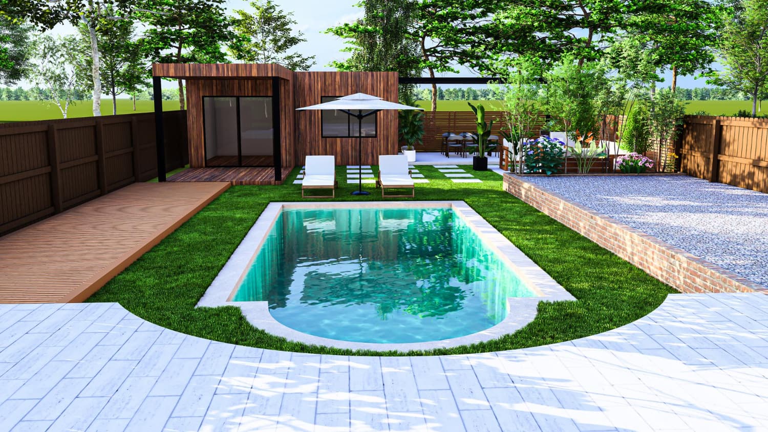 Image of fiberglass inground pool